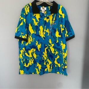 Fox Camouflage Polo Shirt Retro Style Men’s XL